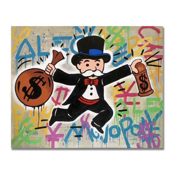 Handmade Decor Street Graffiti Artwork Wall Art Money