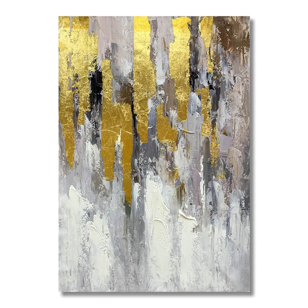 Hand Painted Extra Large Gold Foil Painting