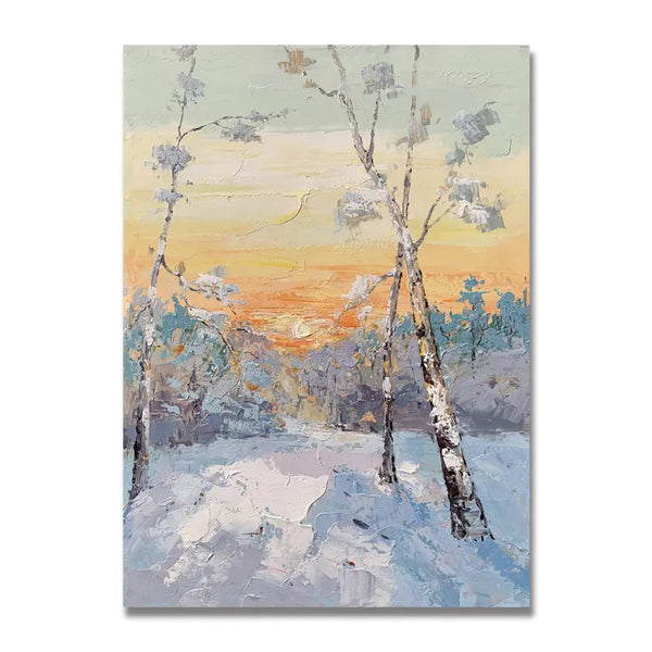 Landscape Winter Sunset Wall Art