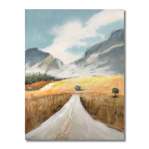 Road To Mountains Painting