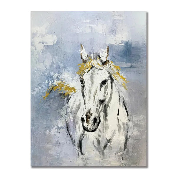 Decorative Foil Horse Handmade Painting