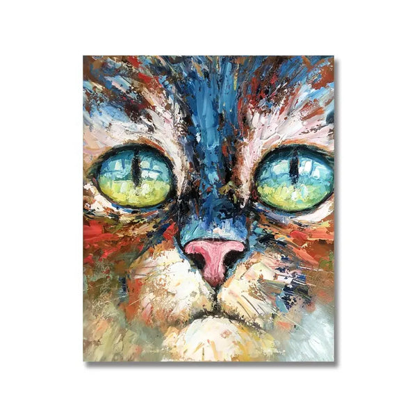 Home Decor Colorful Cat Canvas Artwork