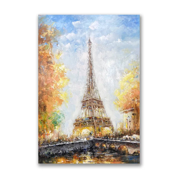 Wall Mural Of Eiffel Tower Painting