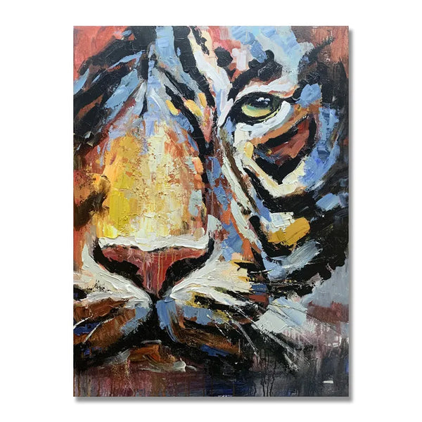 Art Set Wall Modern Colorful Tiger Artwork